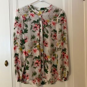 Long sleeve floral blouse
